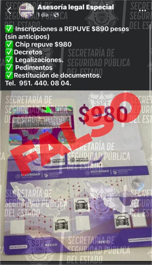 Alertan por falsos trámites de REPUVE