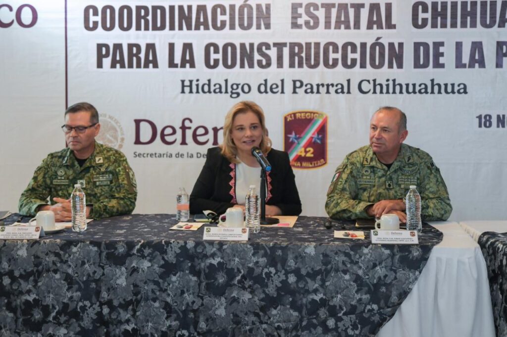 Maru Campos encabeza sesión de la Mesa de Seguridad en Parral
