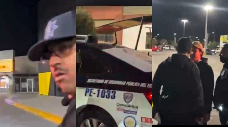 Policía vial reta a golpes a joven VIDEO