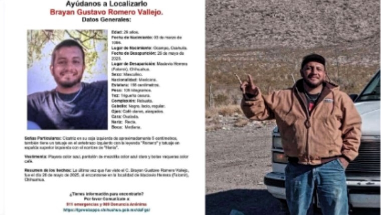 Piden ayuda para localizar a Brayan Gustavo Romero Vallejo