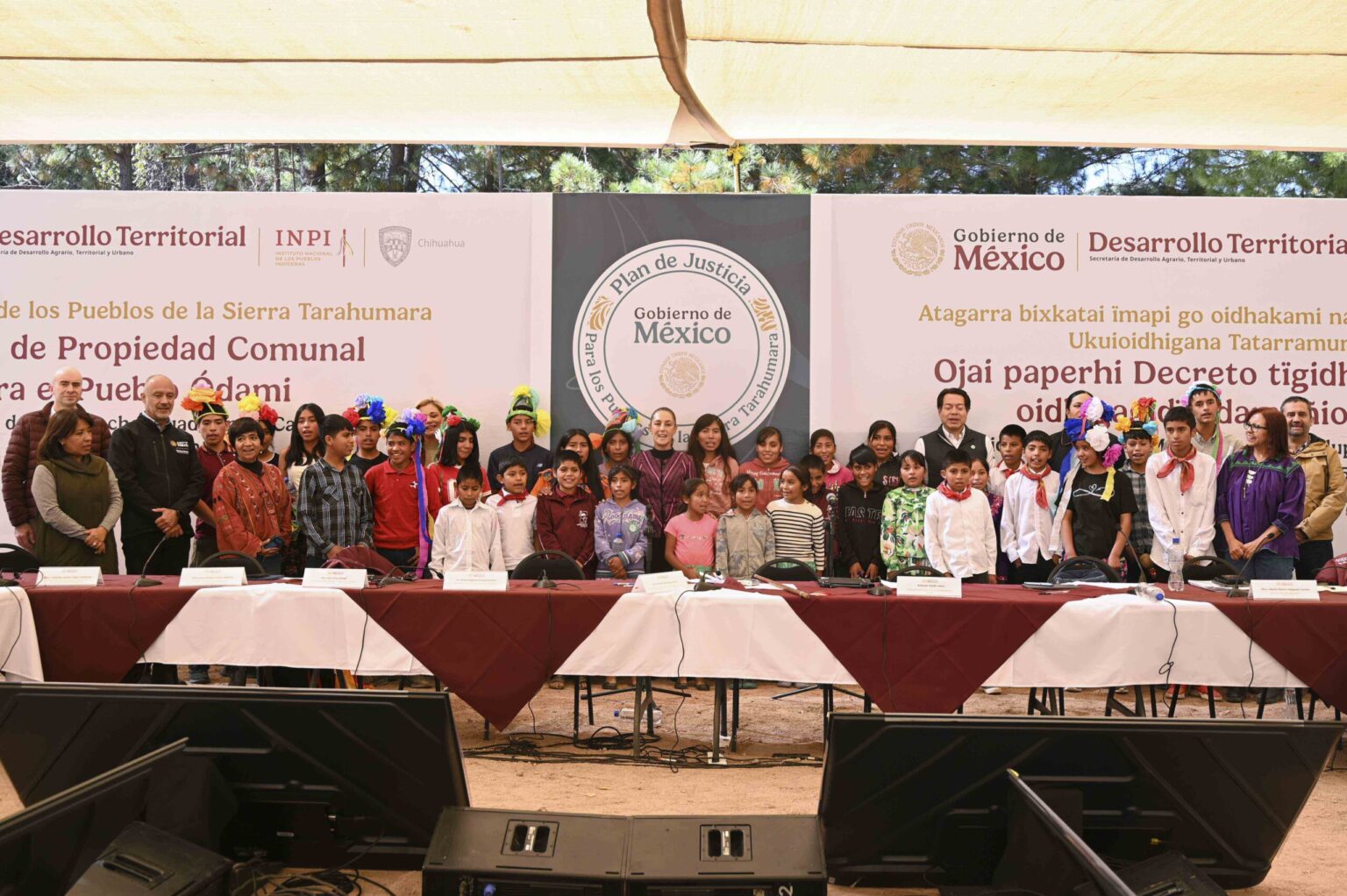 Entregó Sheinbaum entregó tierras a pueblo ódami en Guadalupe y Calvo