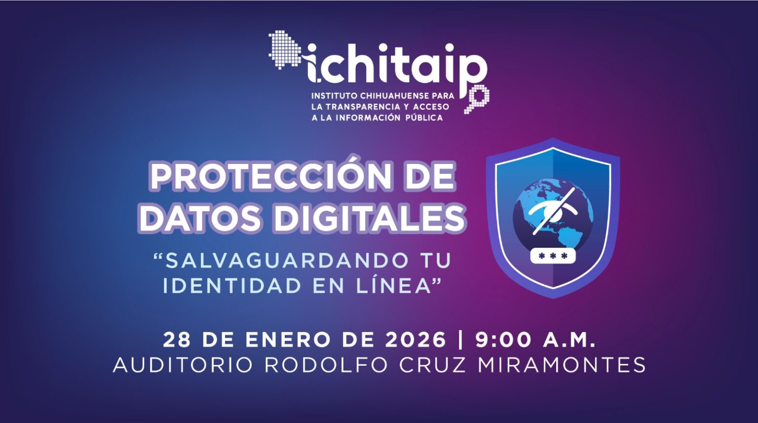 Conmemorará ICHITAIP el Día Internacional de la Protección de Datos, el próximo 28 de enero