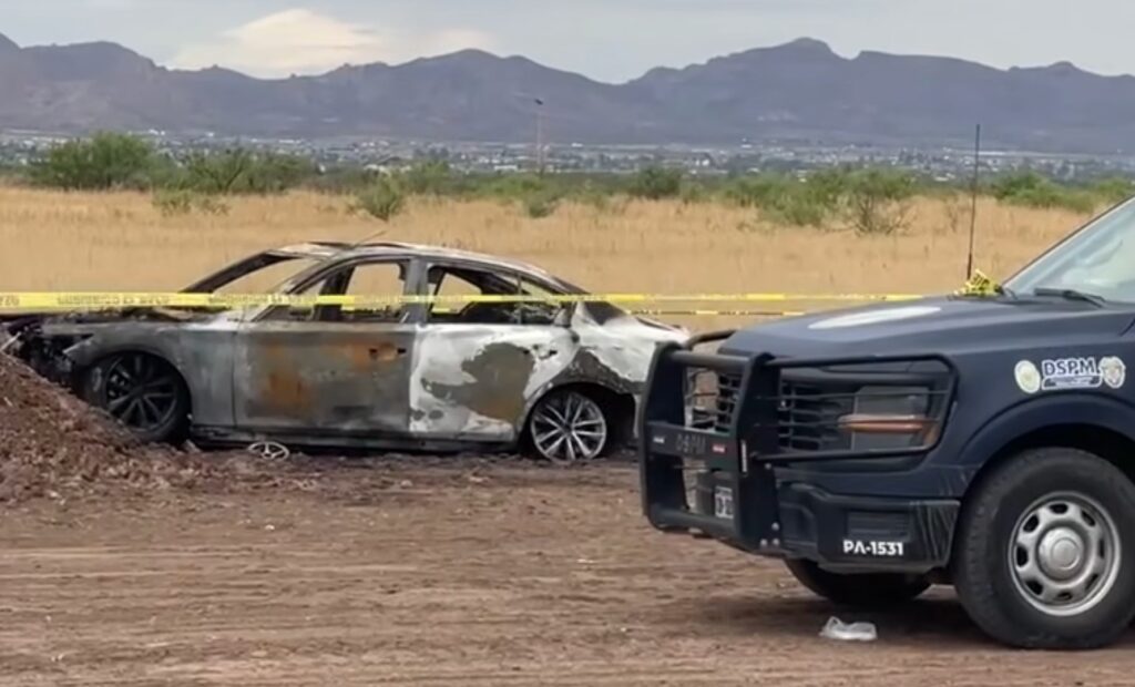 Vinculan auto calcinado con asesinato de adulto mayor en Chihuahua